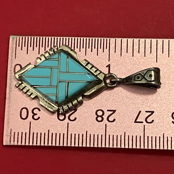 Native American Inlay Pendant & Earring Set - Picture 8 of 10